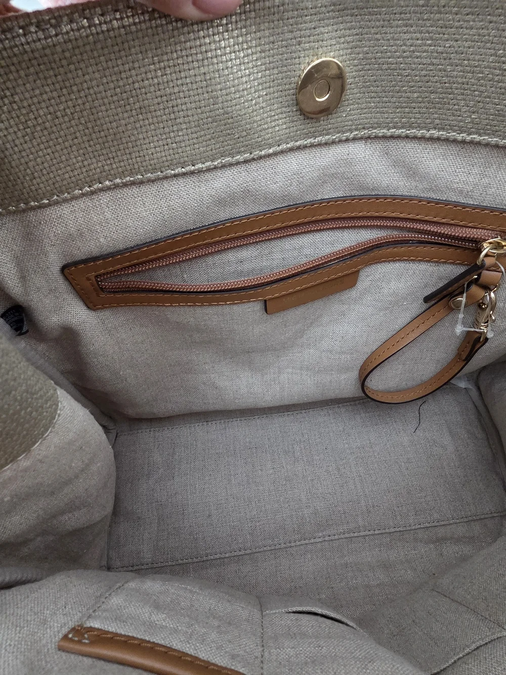 Michael Kors Champagne Gold  Metallic Shoulder Bag with Braided Rope Straps